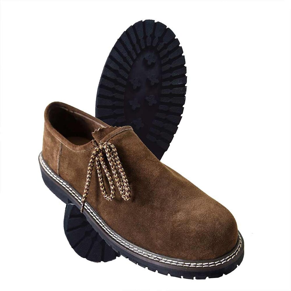 Men’s Lederhosen Bavarian Suede Shoes Oktoberfest German Trachten Leather Shoes